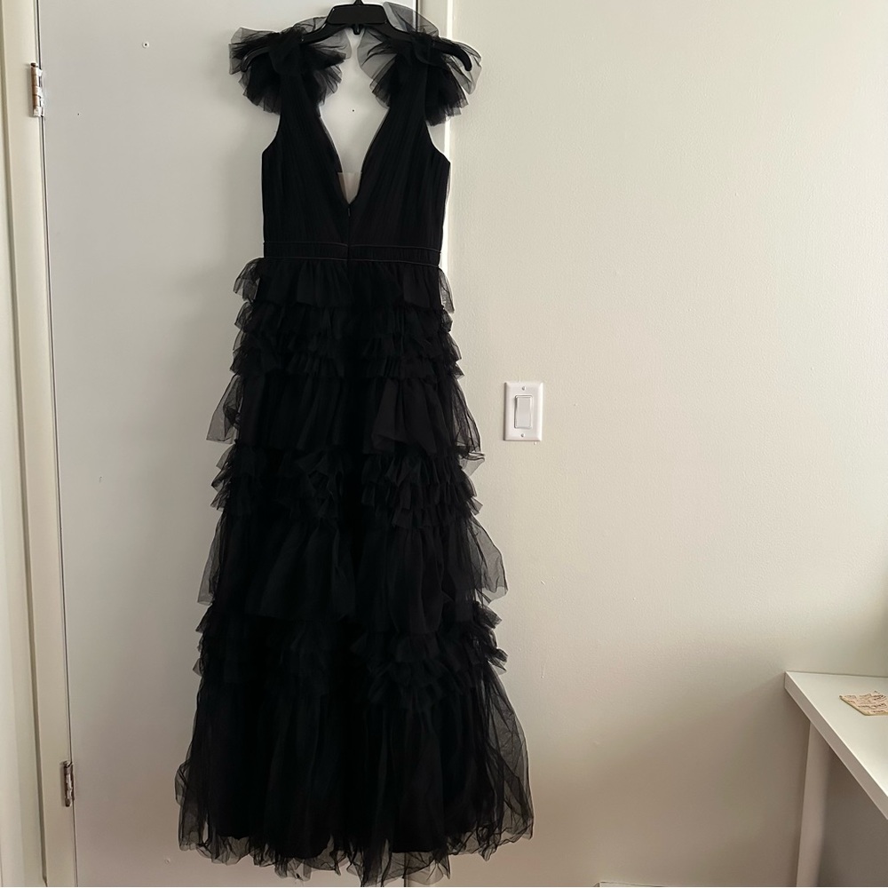 Black Ruffled Gown - Picture 4 of 7